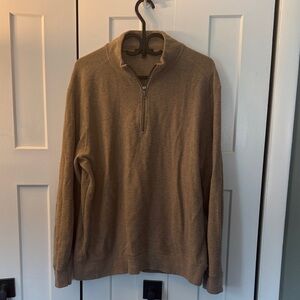 Banana Republic Men's Half-Zip Pullover Sweater - Tan